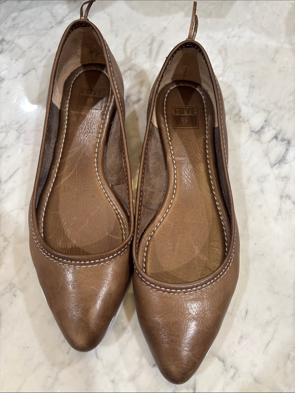 Frye Regina Leather Ballet Flats 8.5aa